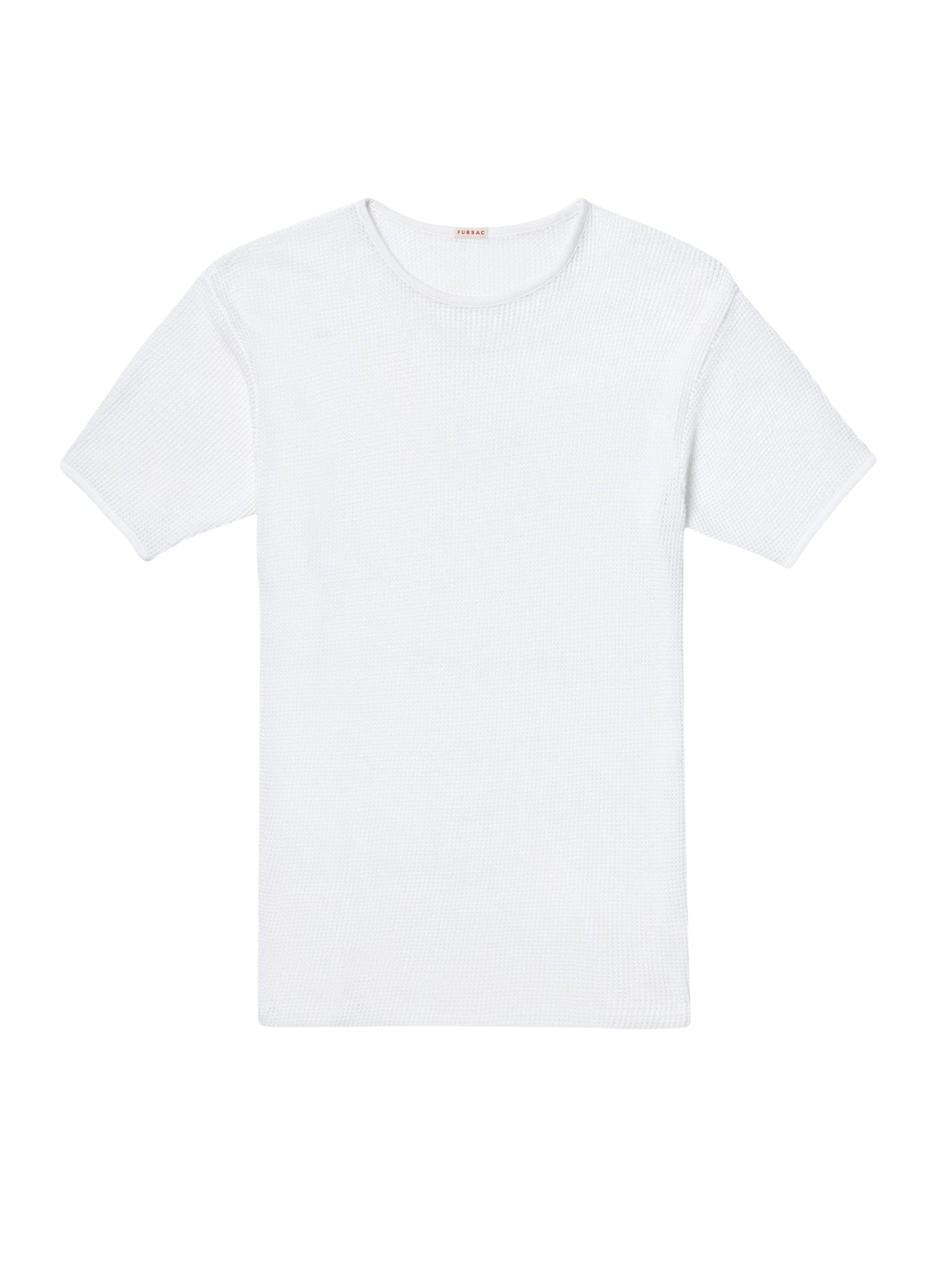 T-shirt ajouré en maille - Écru