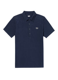 Polo en piqué de coton - Marine