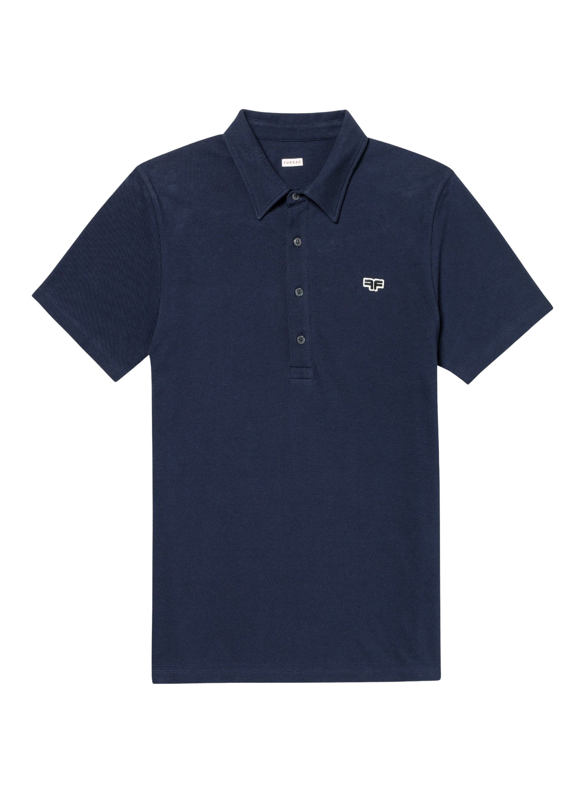 Polo en piqué de coton - Marine