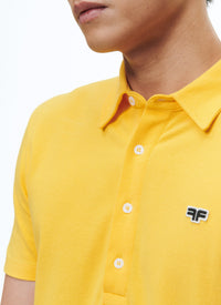 Polo boutonné avec logo - Jaune Vif