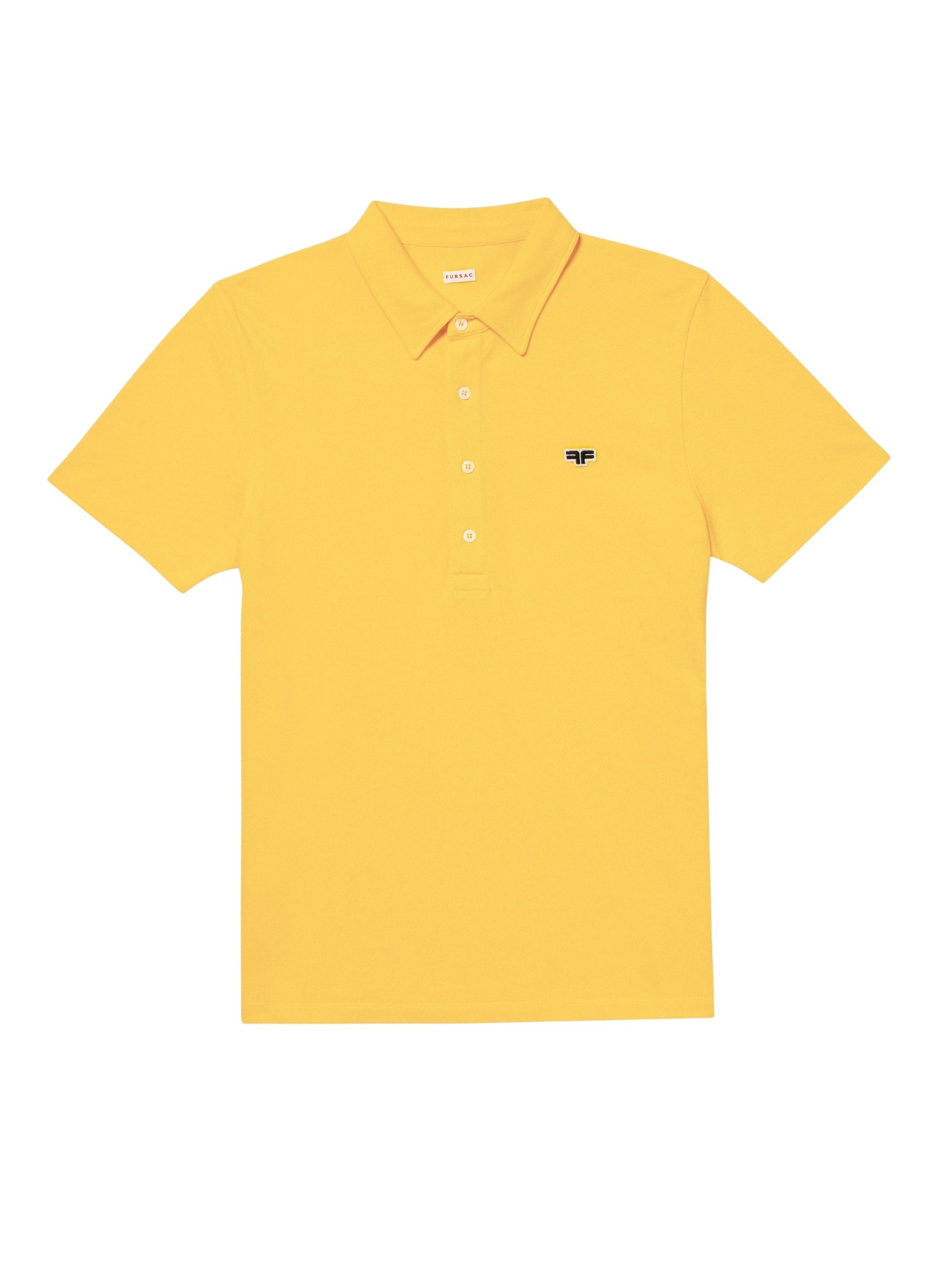Polo boutonné avec logo - Jaune Vif