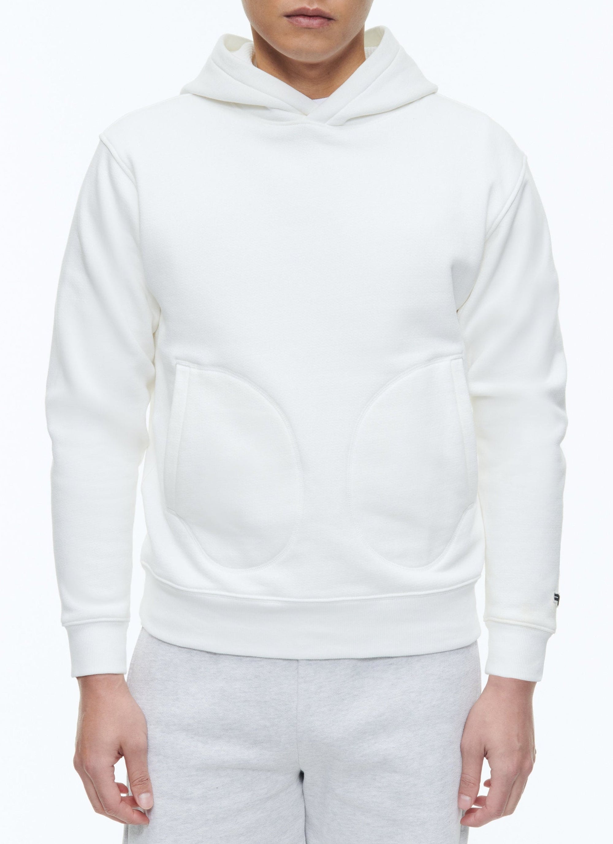 Sweat à capuche à poches - Blanc
