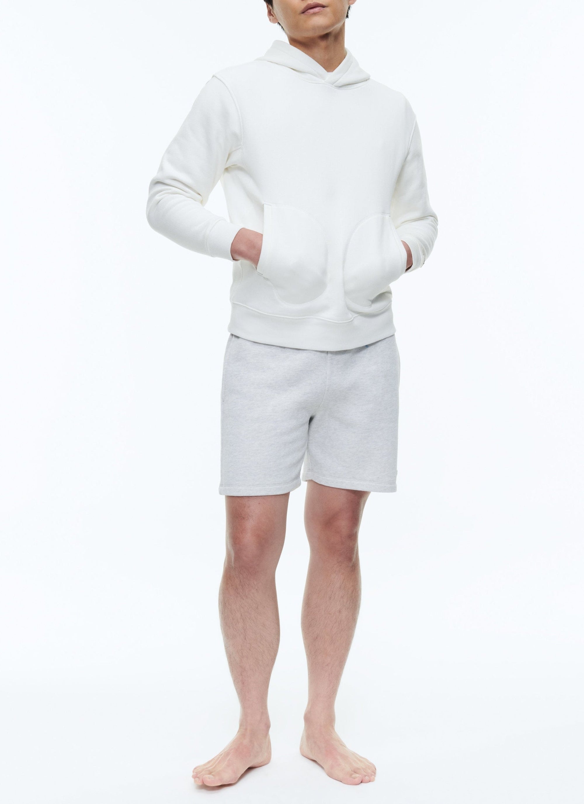 Sweat à capuche à poches - Blanc