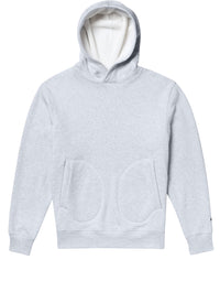 Cotton hooded top with pockets - Light Heather Grey