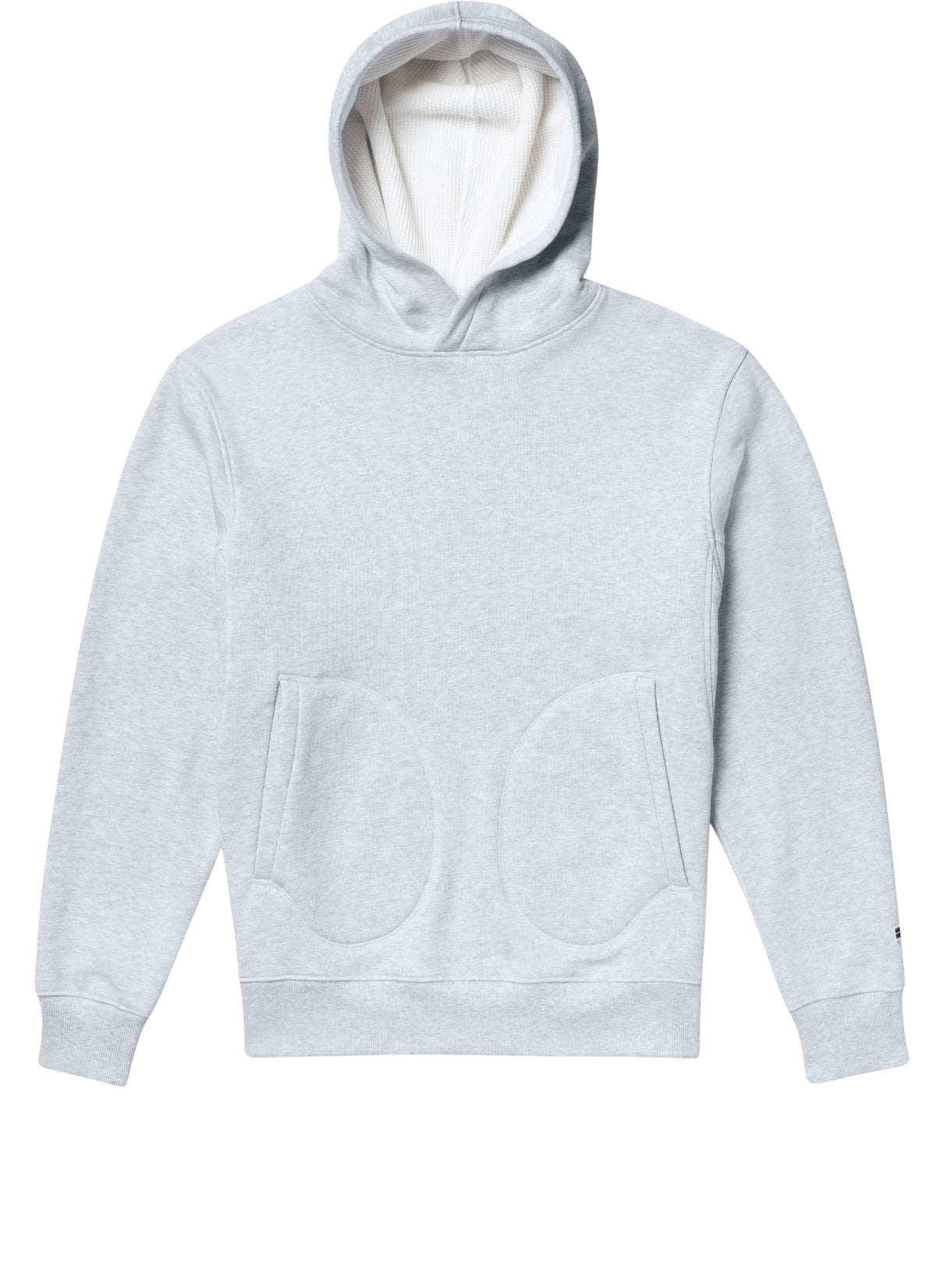 Cotton hooded top with pockets - Light Heather Grey
