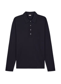 Pull boutonné à manches longues - Noir