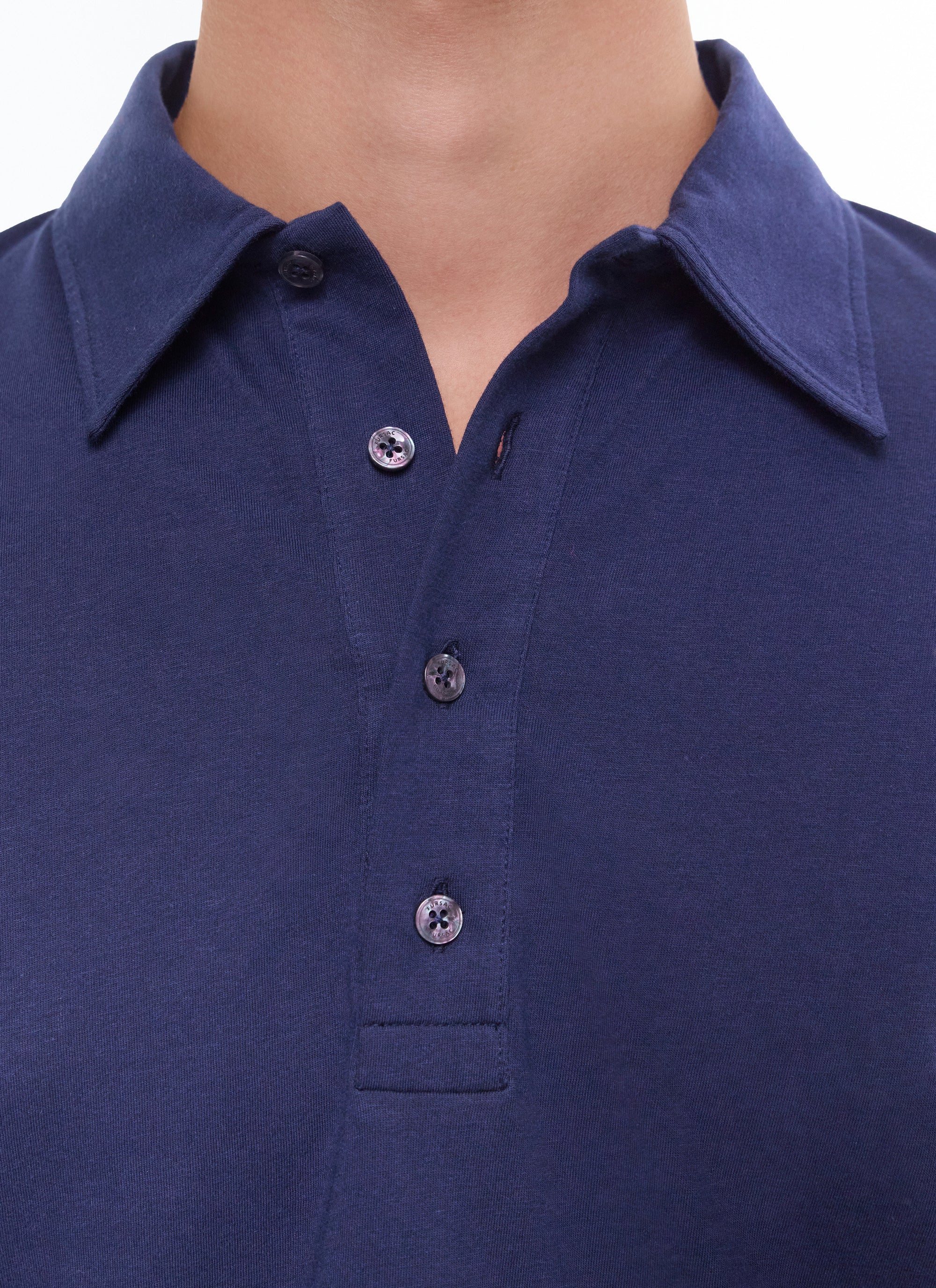 Polo manches longues - Bleu Marine