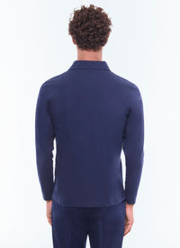 Polo manches longues - Bleu Marine