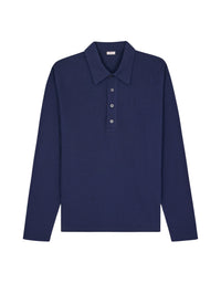Polo manches longues - Bleu Marine