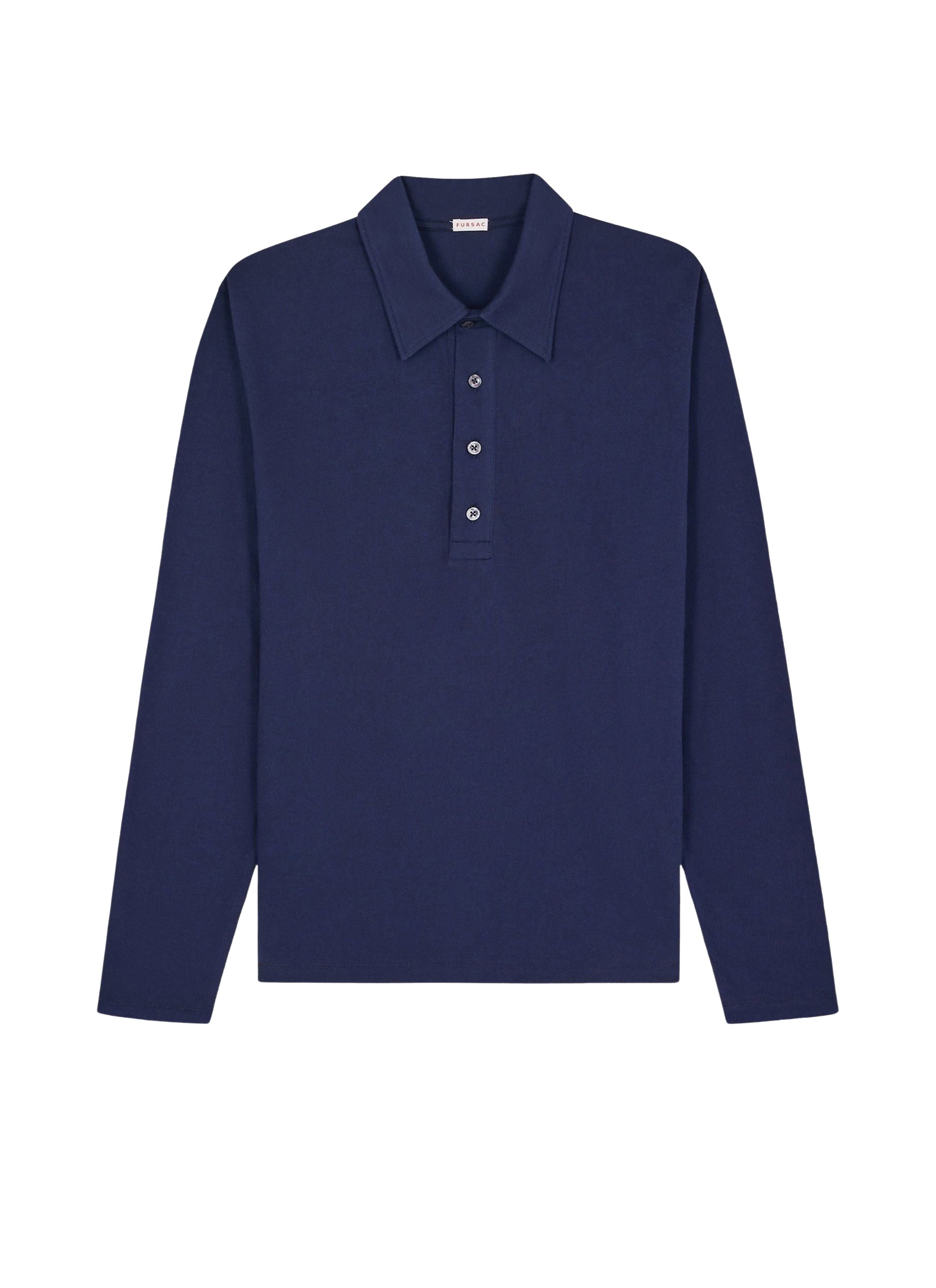 Polo manches longues - Bleu Marine