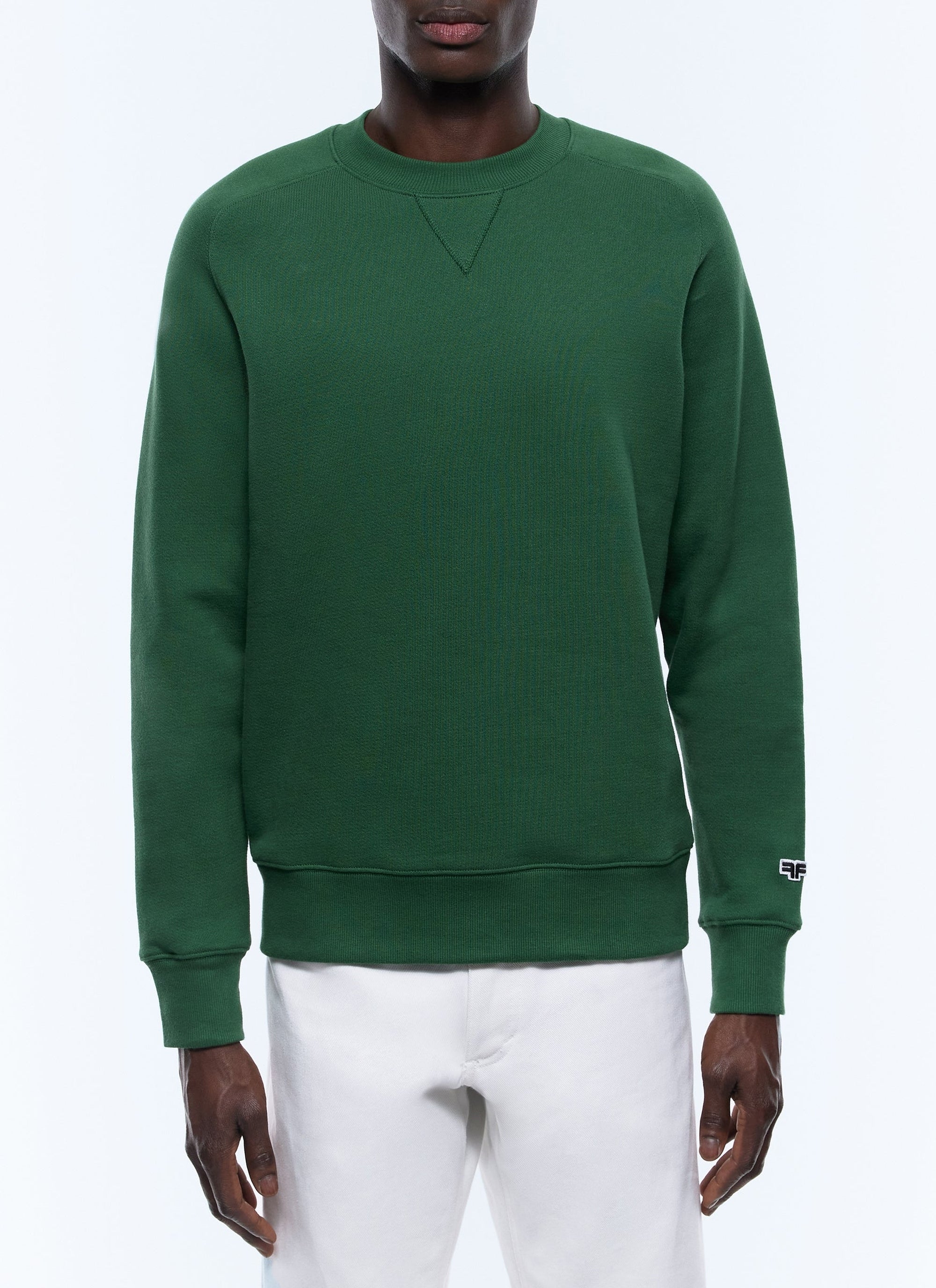 Round-neck cotton jersey sweatshirt - Green