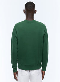 Round-neck cotton jersey sweatshirt - Green