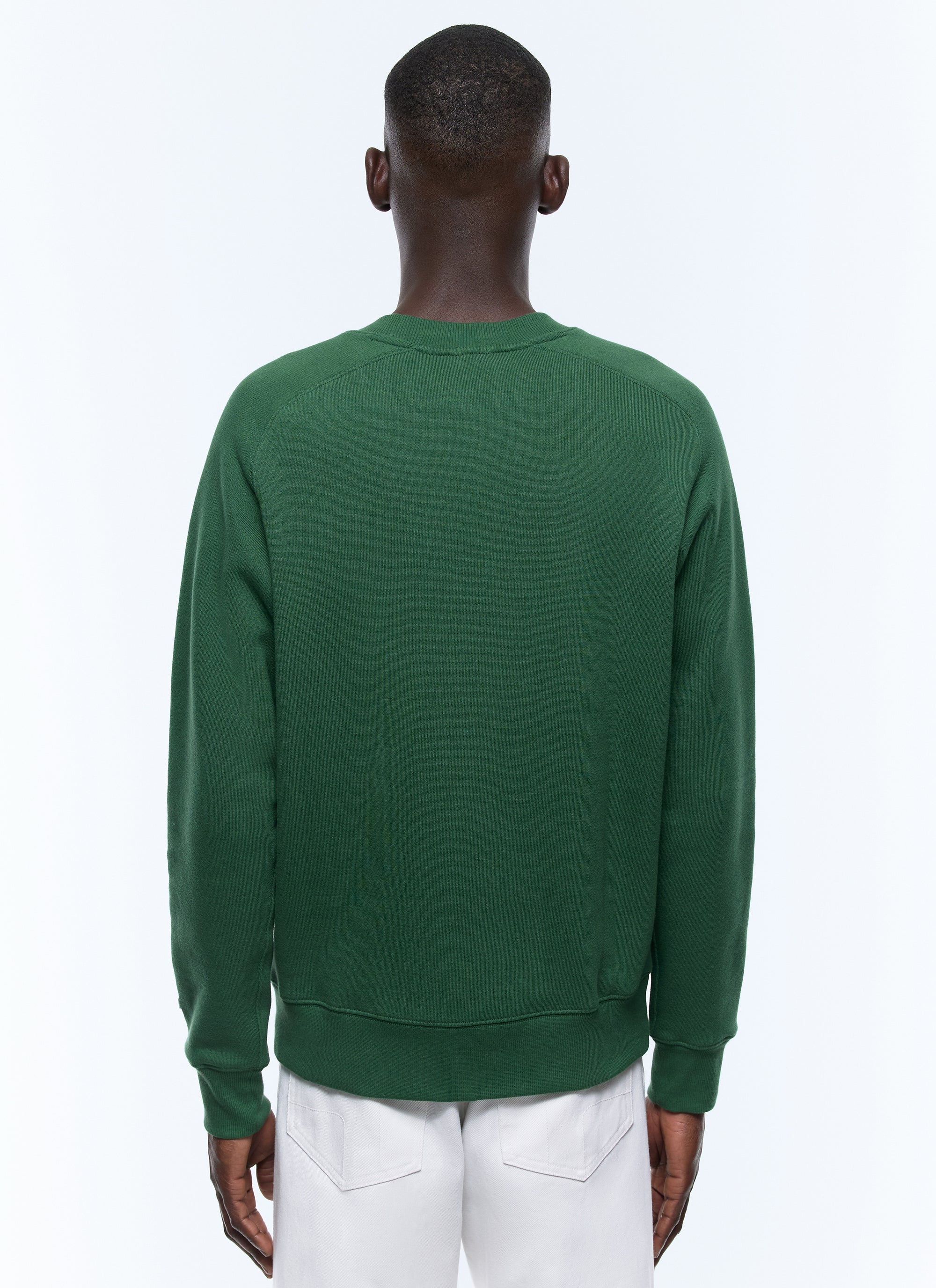 Round-neck cotton jersey sweatshirt - Green