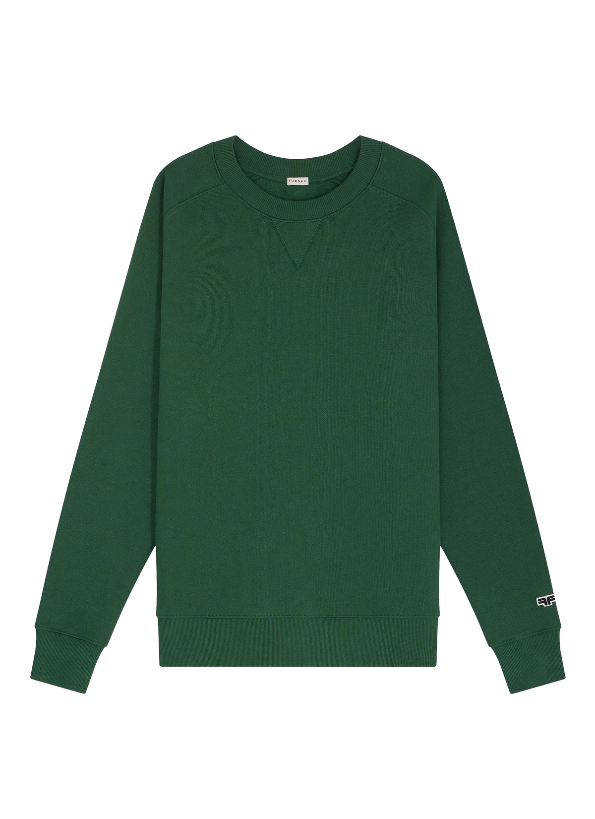 Cotton crew-neck jumper - Emerald