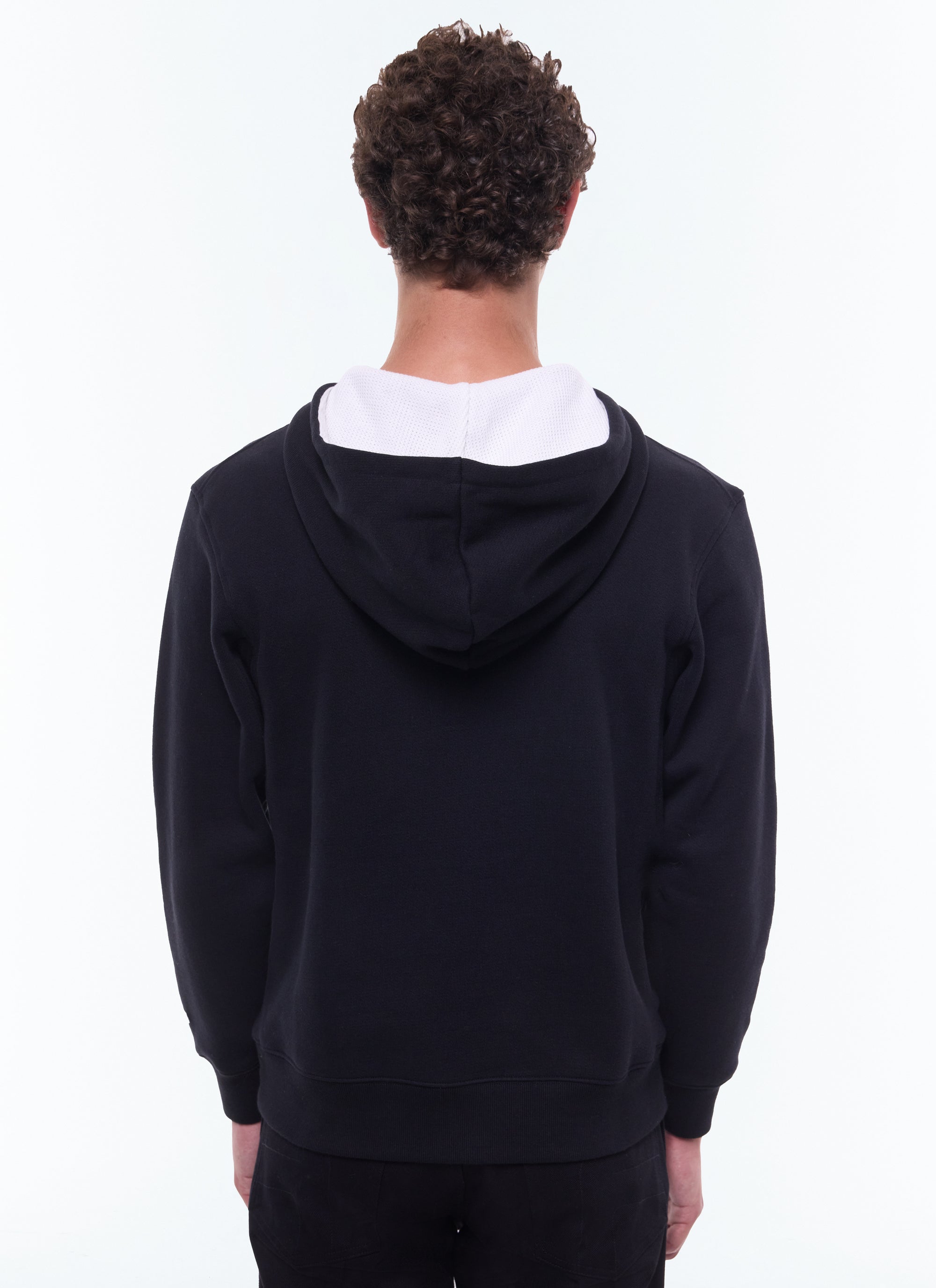 Round-neck cotton jersey sweatshirt - Black