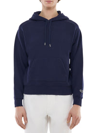 Cotton hooded jumper - Navy