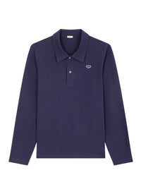Polo en piqué de coton - Marine