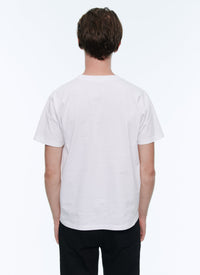 Pear print cotton T-shirt - White