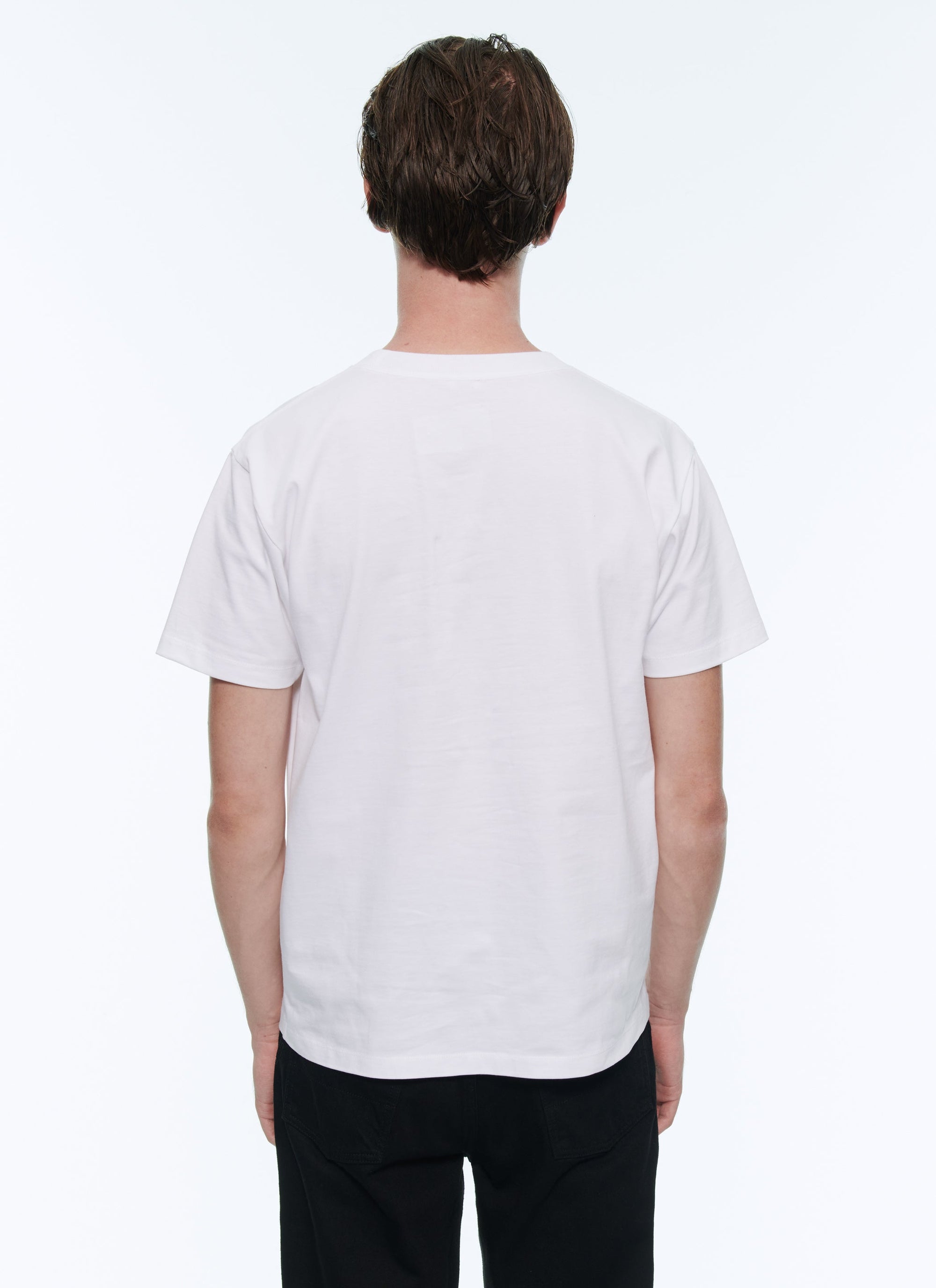 Pear print cotton T-shirt - White