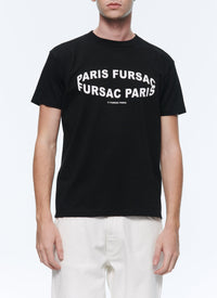Fursac print cotton T-shirt - Black