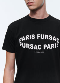 Fursac print cotton T-shirt - Black