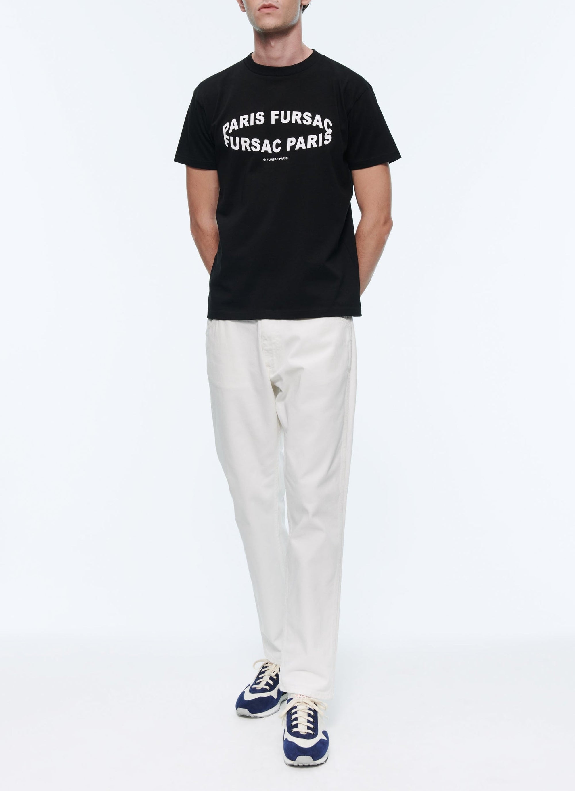Fursac print cotton T-shirt - Black