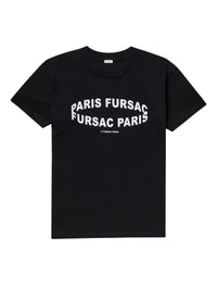 Fursac print cotton T-shirt - Black