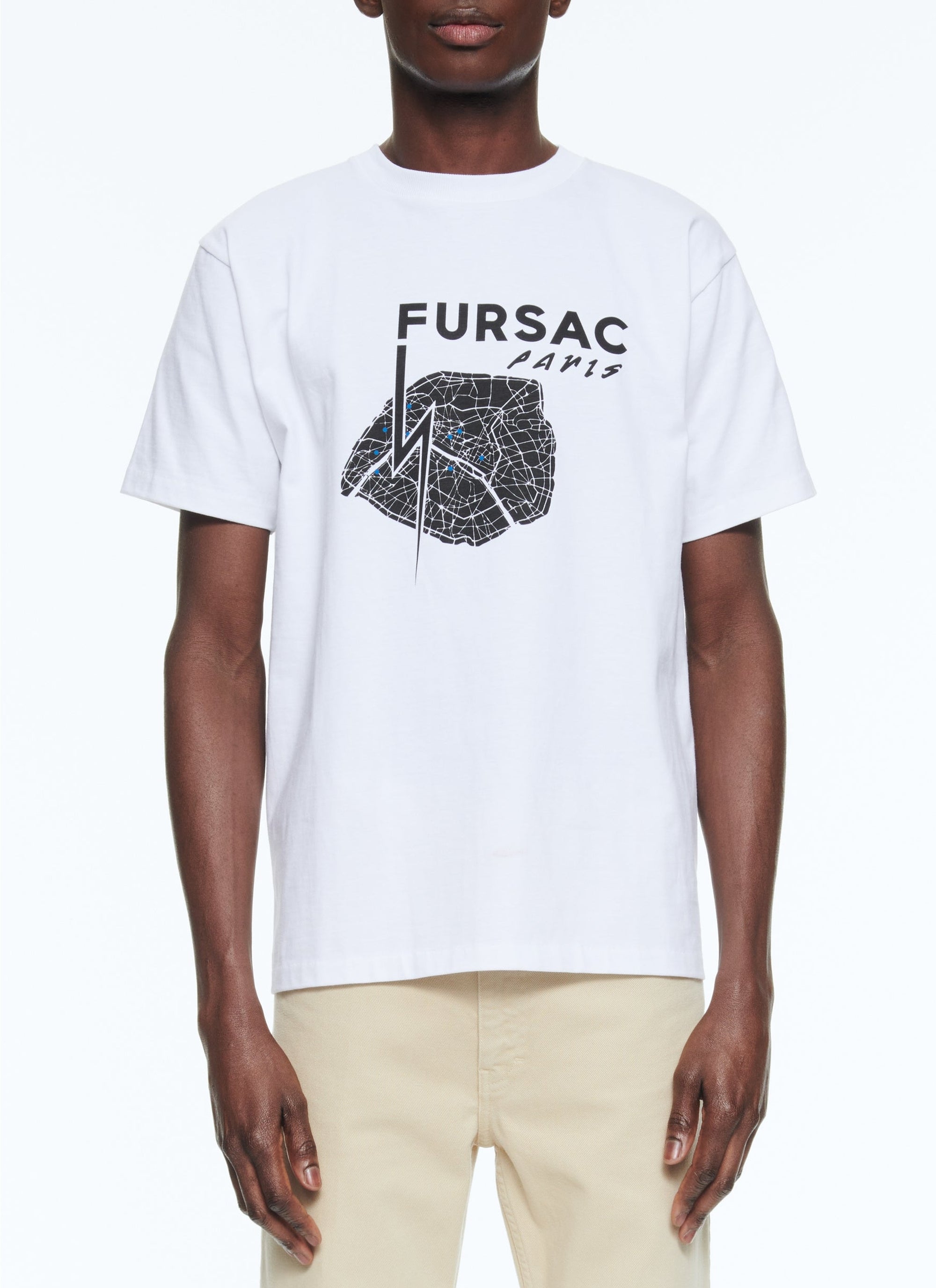 T-shirt en jersey de coton imprimé - Blanc