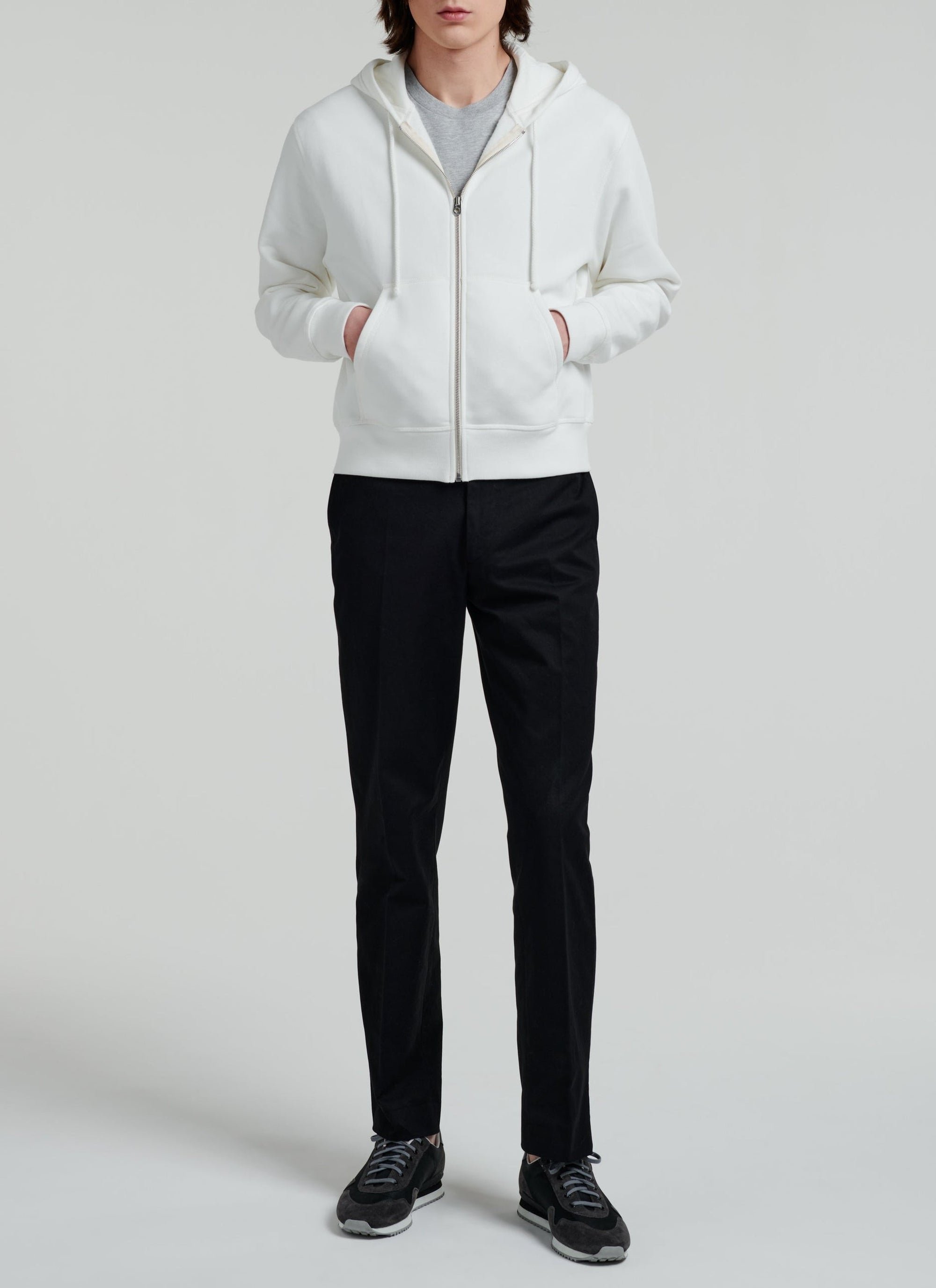 Hoodie with logo - Ecru