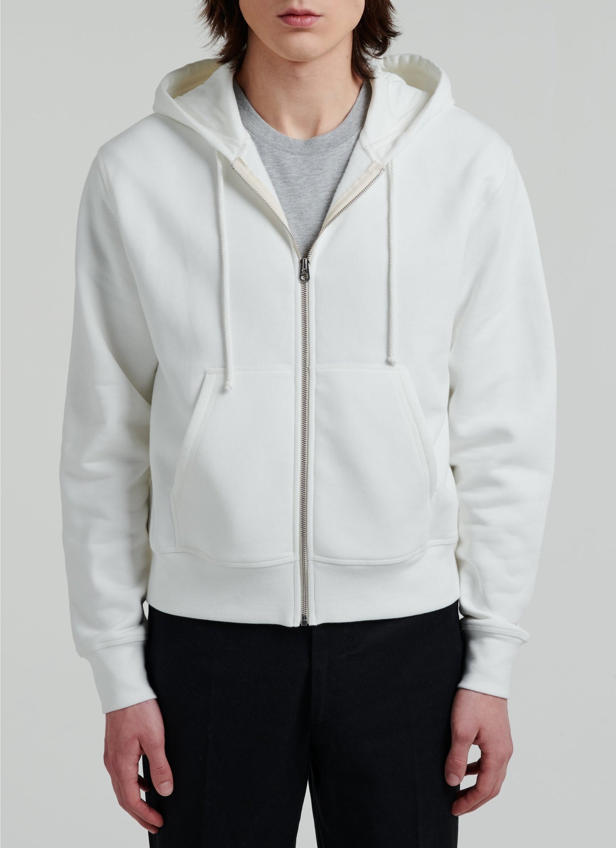 Hoodie with logo - Ecru