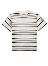 T-shirt à rayures asymétriques - Ecru