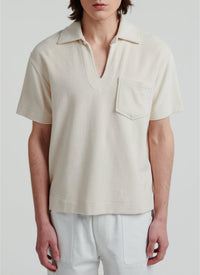 Terry cotton polo shirt - Natural