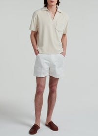 Terry cotton polo shirt - Natural