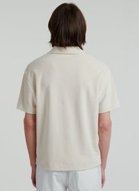 Terry cotton polo shirt - Natural