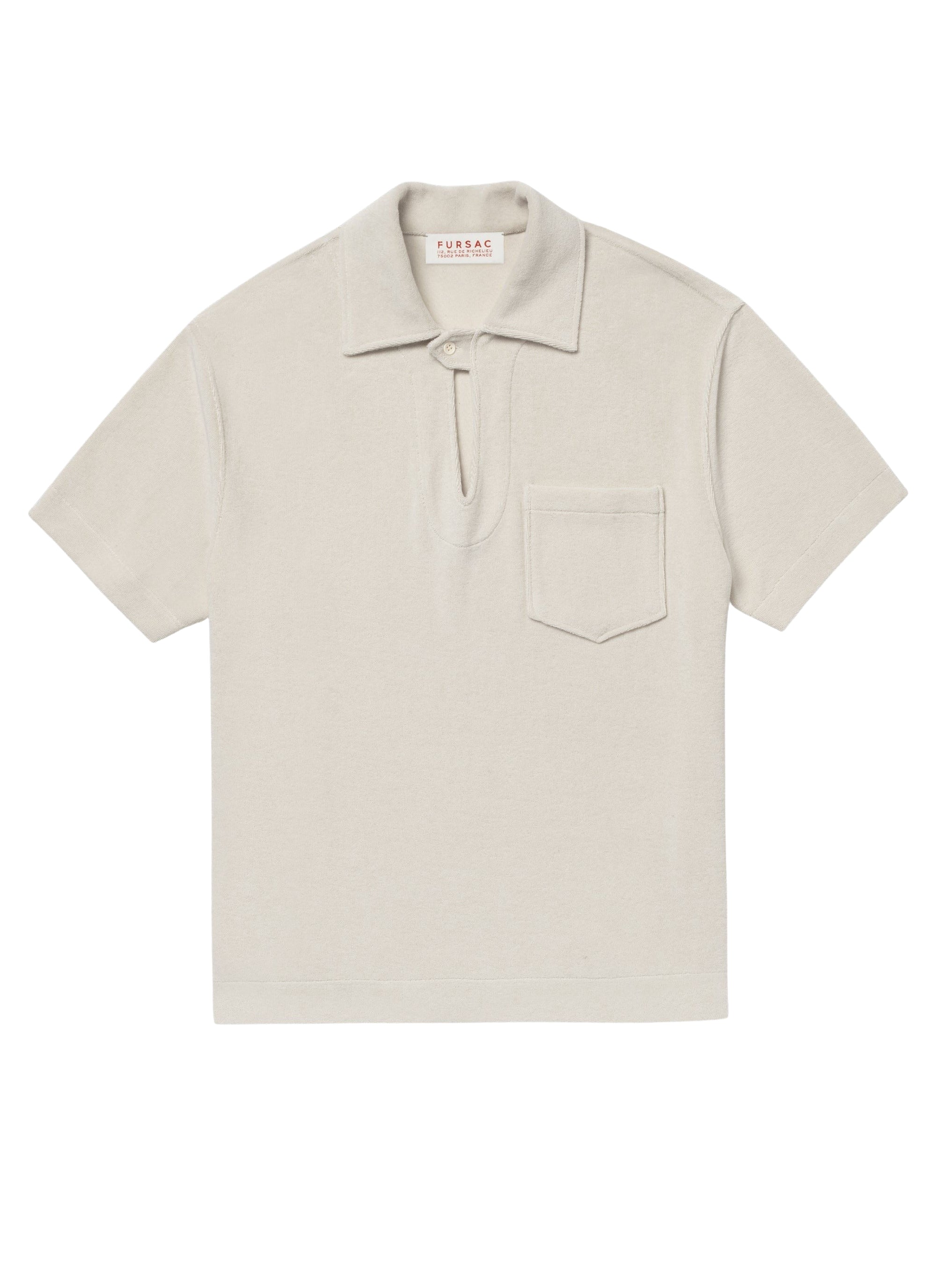 Terry cotton polo shirt - Natural