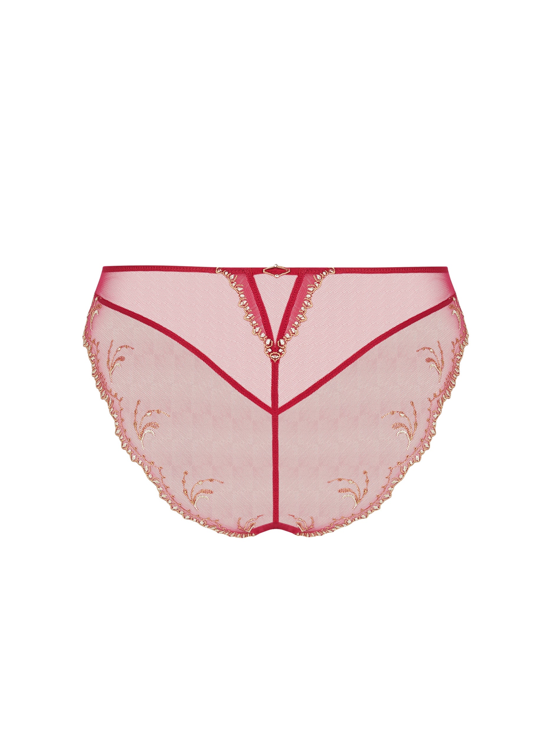 Éblouissante Icône Silk Panties - Ruby Gold