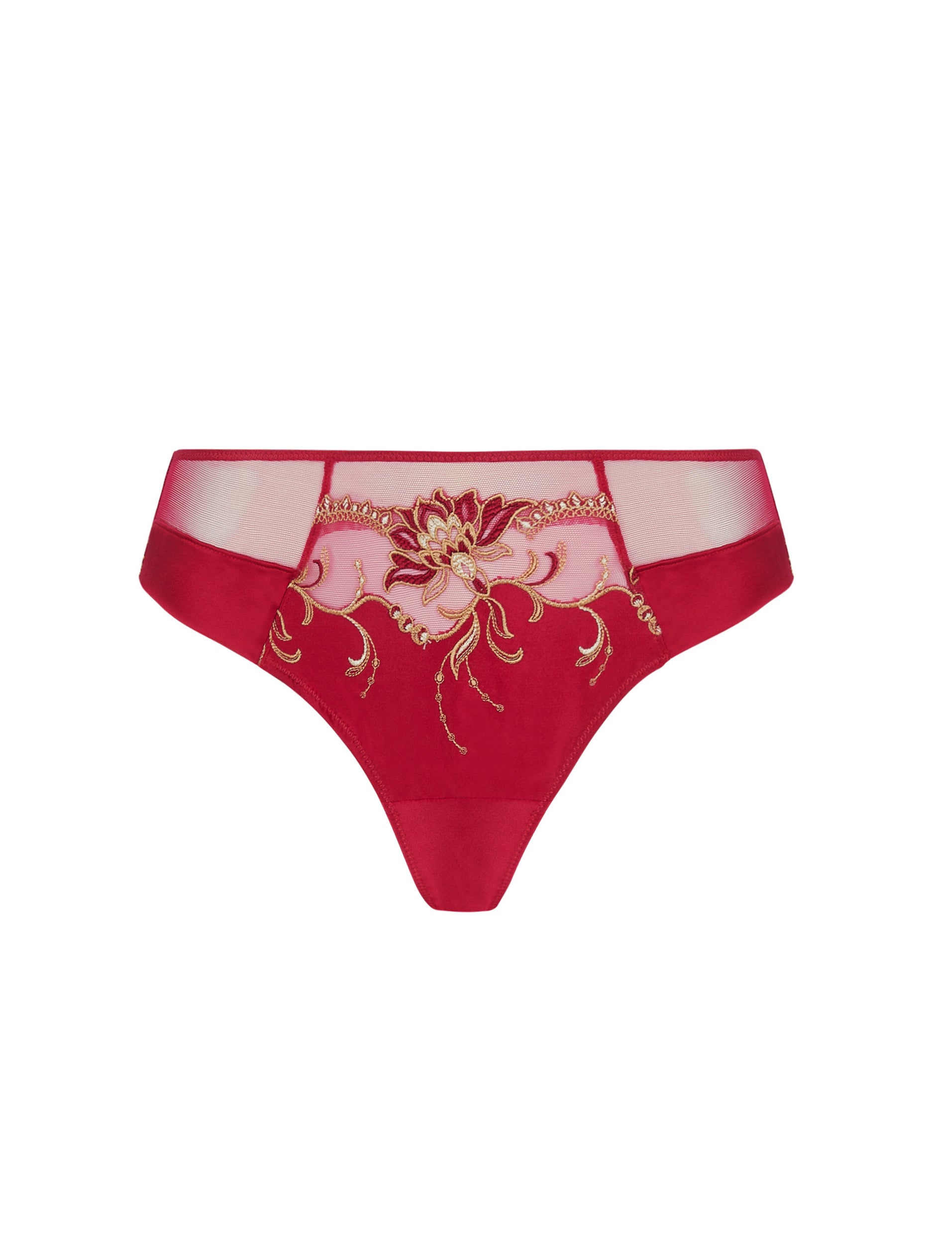 Éblouissante Icône Silk Panties - Ruby Gold