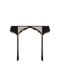 Éblouissante Icône Silk Suspender Belt - Nuit Gold