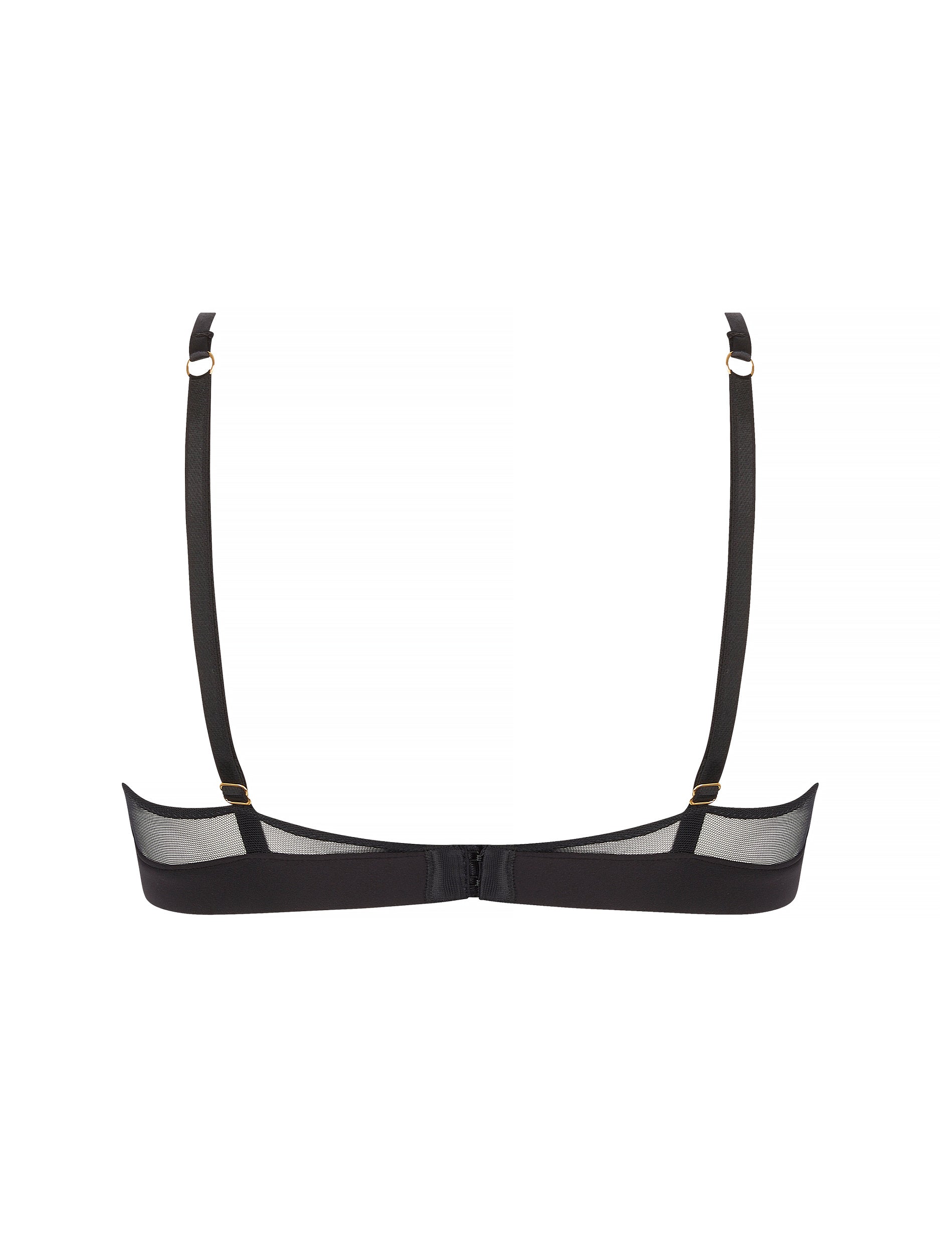 Éblouissante Icône silk blend triangle bra - Nuit Gold