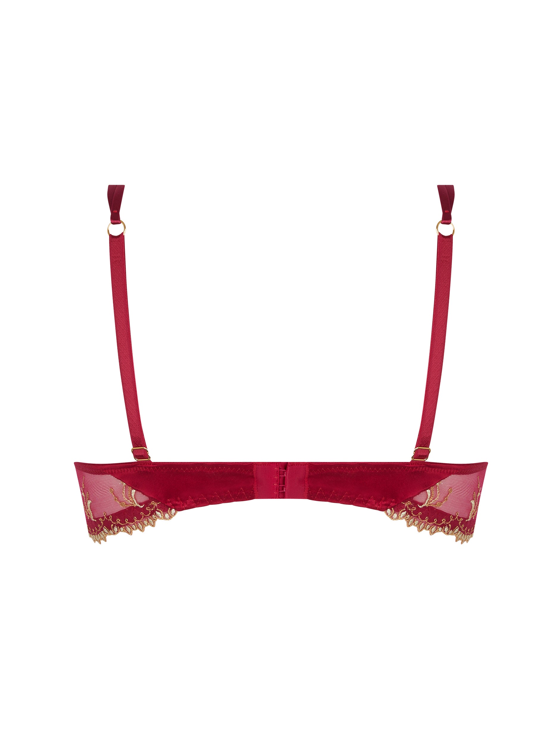 Soutien-gorge Éblouissante balconnet en soie mélangée - Or Rubis
