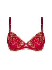 Soutien-gorge Éblouissante balconnet en soie mélangée - Or Rubis