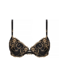 Soutien-gorge balconnet Éblouissante en soie mélangée - Or Nuit