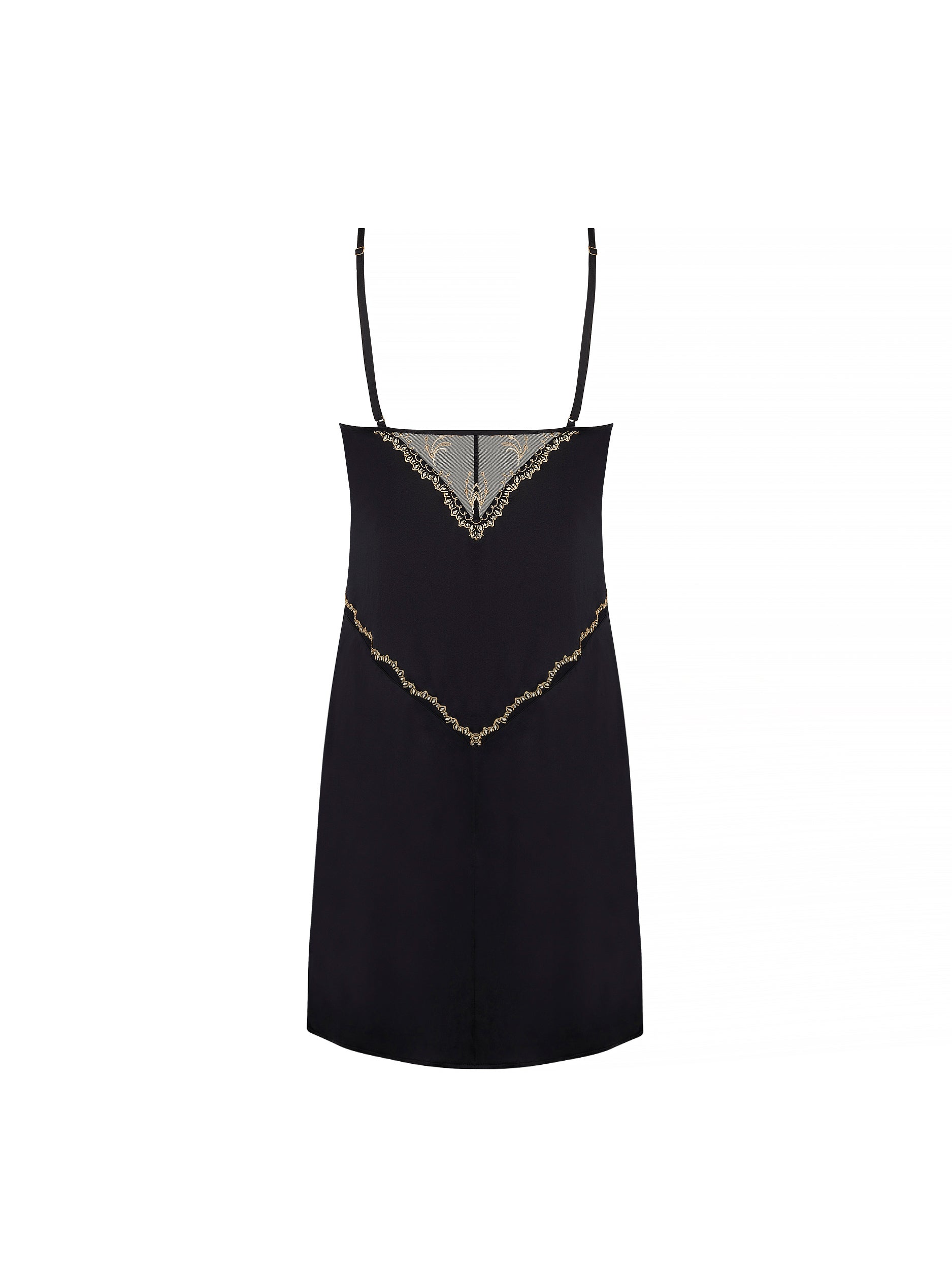 Éblouissante Icône Silk Babydoll - Nuit Gold