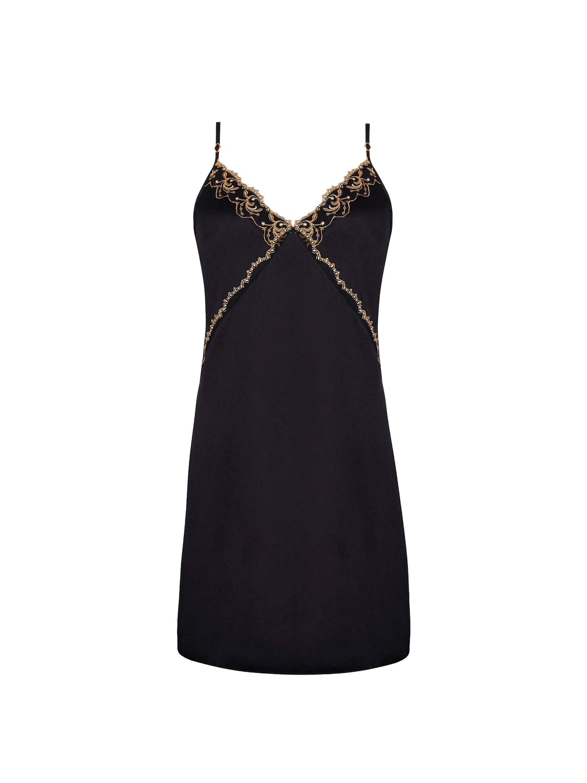 Éblouissante Icône Silk Babydoll - Nuit Gold