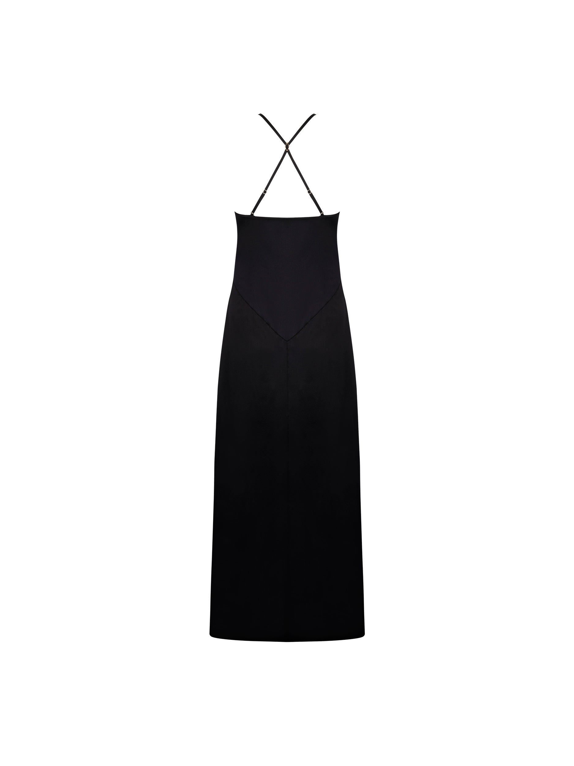 Robe Éblouissante Icône en soie - Or Nuit