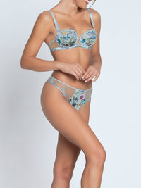 Rêve en Fleurs printed balconnet bra - Rêve Opale