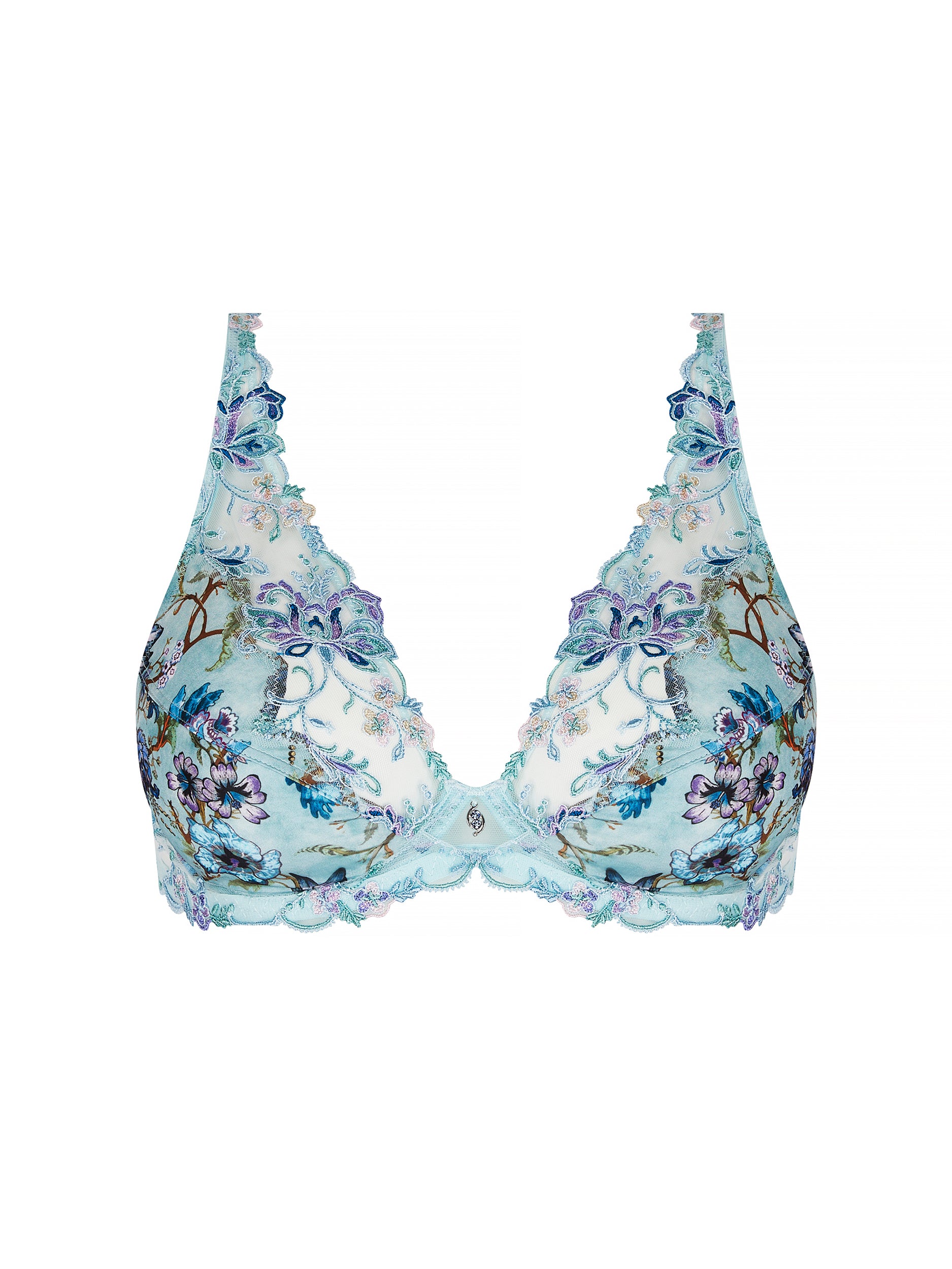Rêve en Fleurs printed triangle bra - Rêve Opale