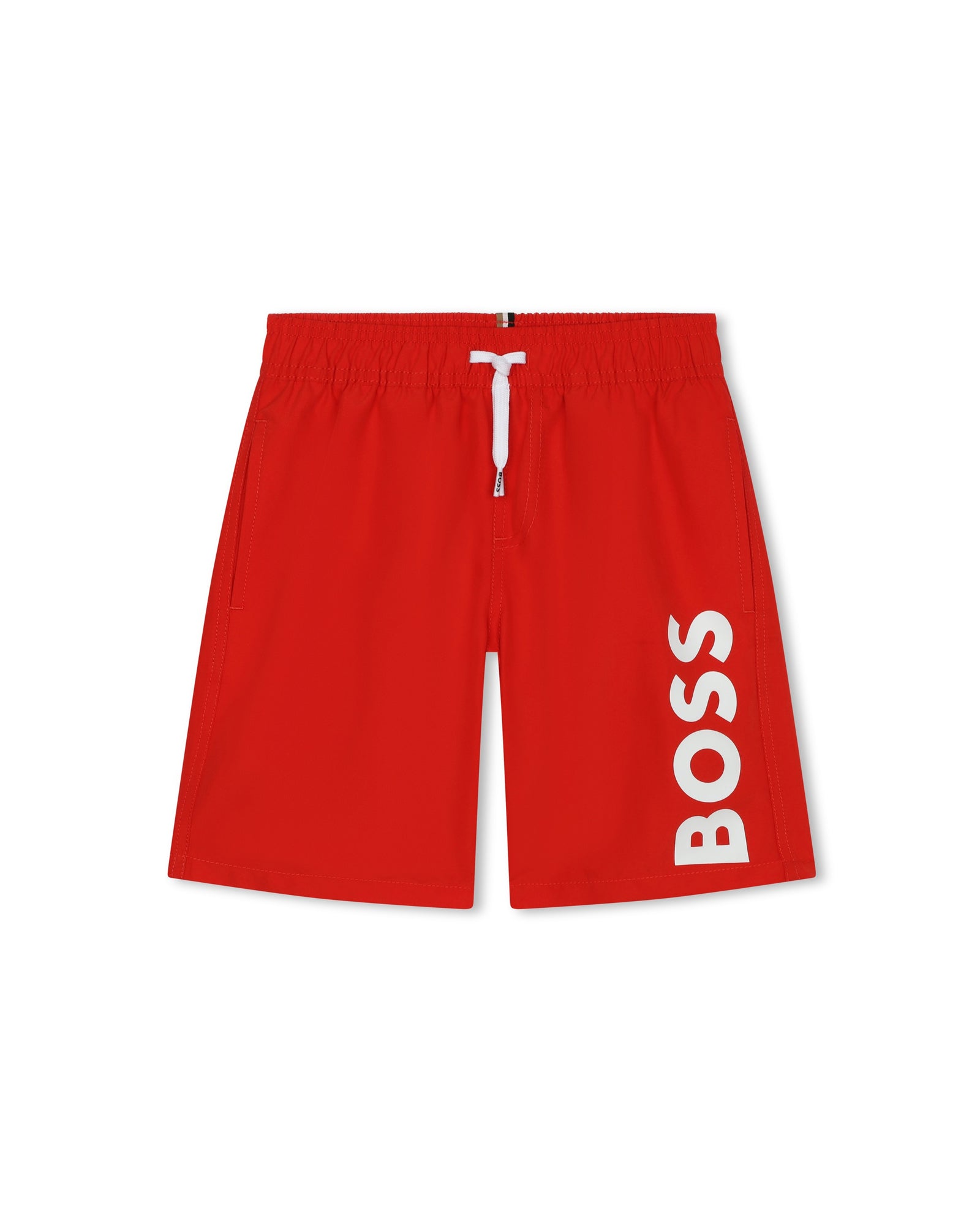Short de bain à taille élastiquée - Rouge Vif