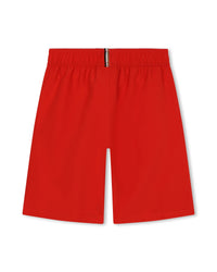 Short de bain à taille élastiquée - Rouge Vif