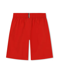 Short de bain à taille élastiquée - Rouge Vif